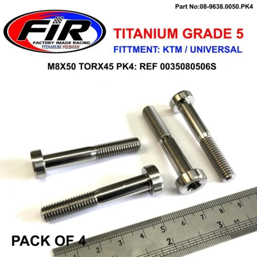 GR5 SCREW M8X50 TORX45 PK4, TITANIUM – KTM 0035080506S