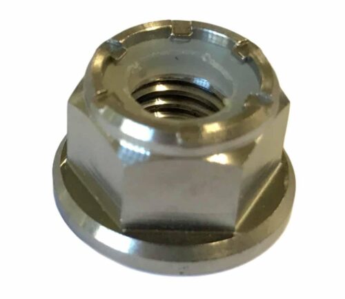 TITANIUM GR5 M8X1.25mm NUT, NYLON FLANGE / GRADE 5 / EACH