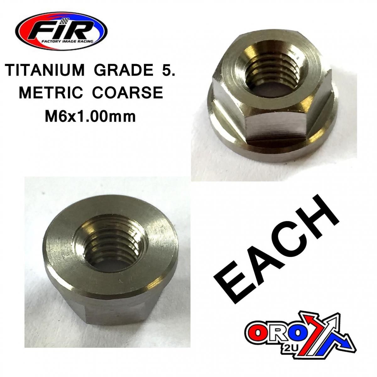 TITANIUM M6X1.00mm FLANGE NUT, TITANIUM GRADE 5 / EACH