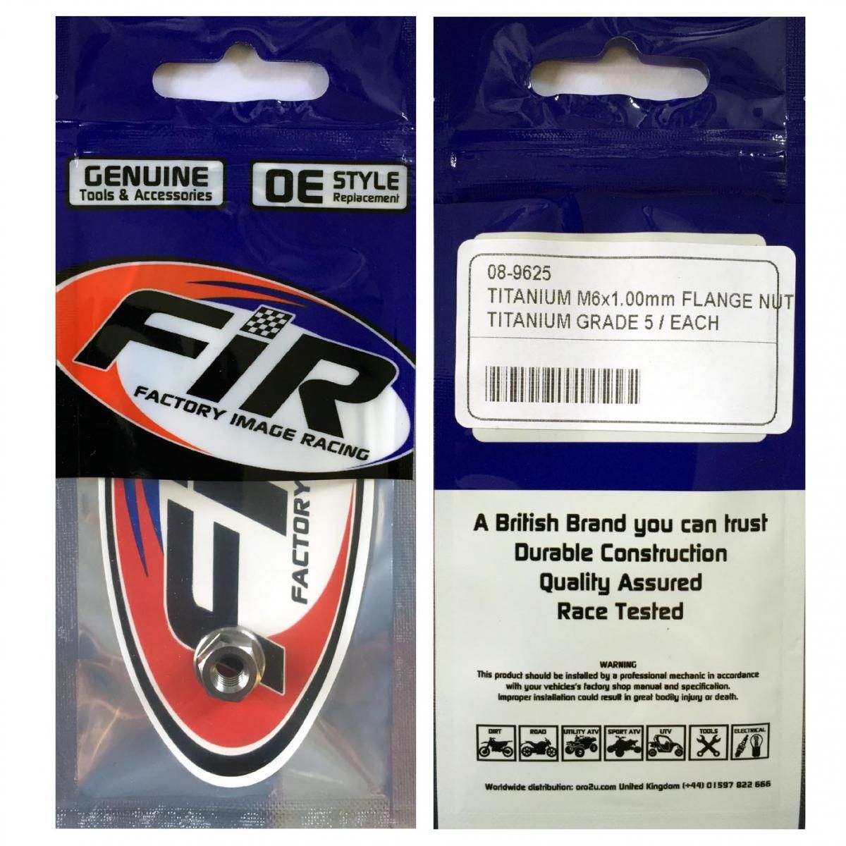 TITANIUM M6X1.00mm FLANGE NUT, TITANIUM GRADE 5 / EACH - Image 4