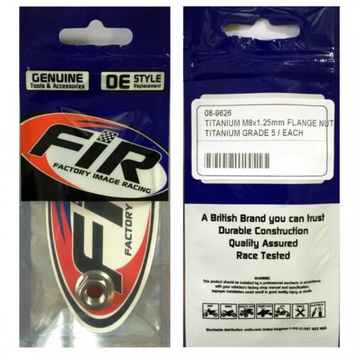 TITANIUM M8X1.25mm FLANGE NUT, TITANIUM GRADE 5 / EACH