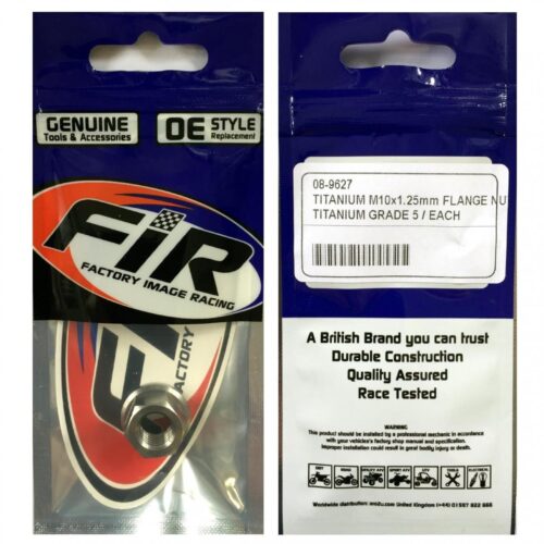 TITANIUM M10X1.25mm FLANGE NUT, TITANIUM GRADE 5 / EACH, REF 83-577