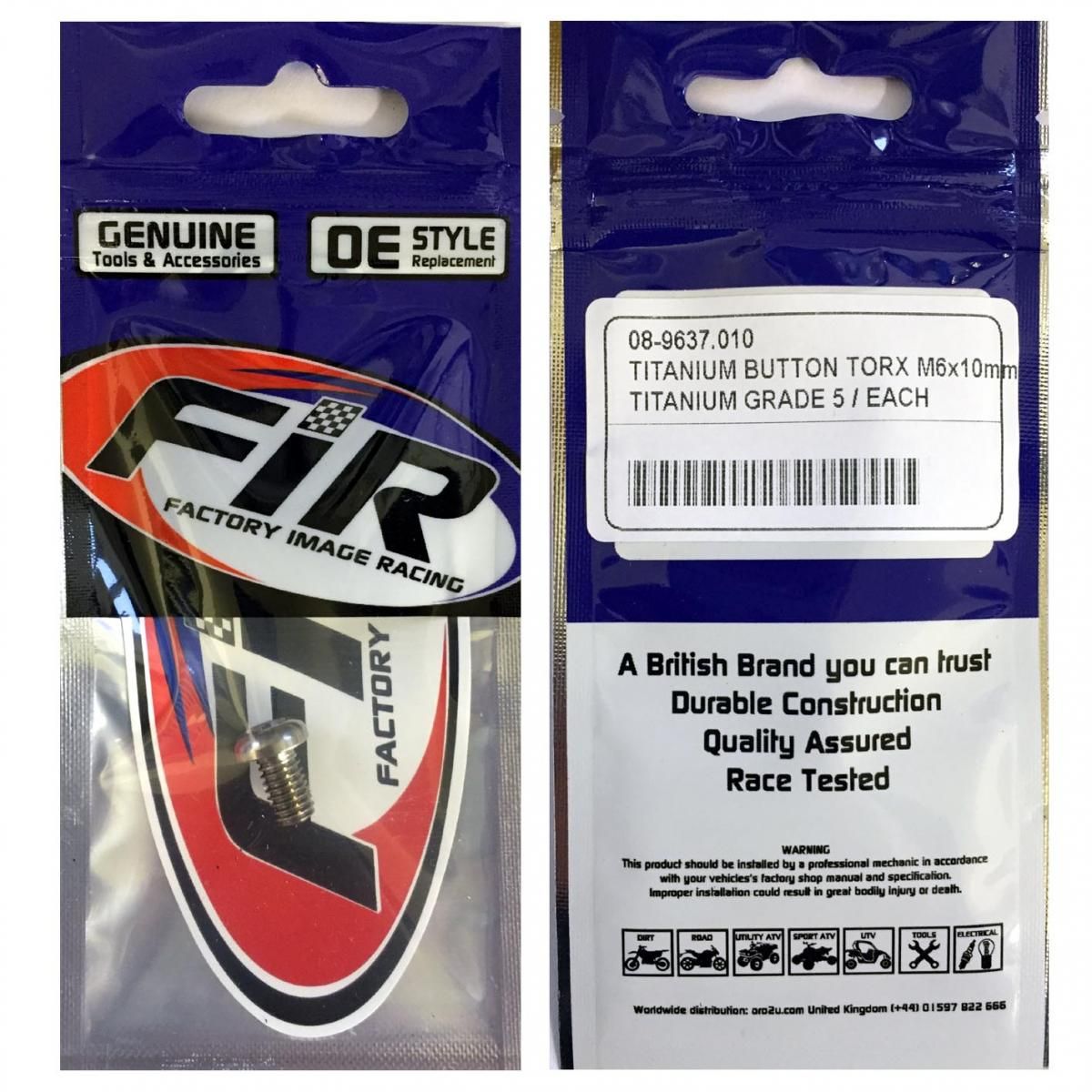 TITANIUM BUTTON TORX M6X10mm, TITANIUM GRADE 5 / EACH - Image 2