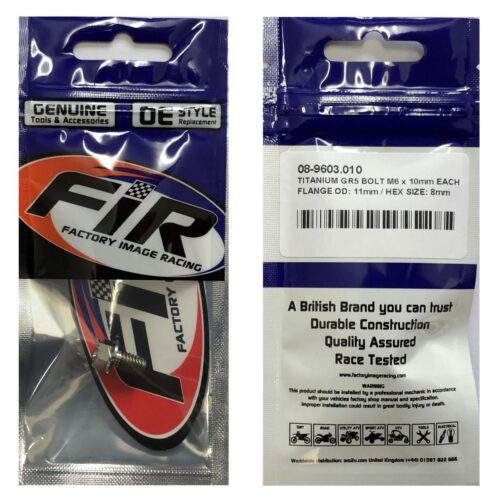 TITANIUM GR5 BOLT M6 x 10mm EACH, FLANGE OD: 11mm / HEX SIZE: 8mm, /