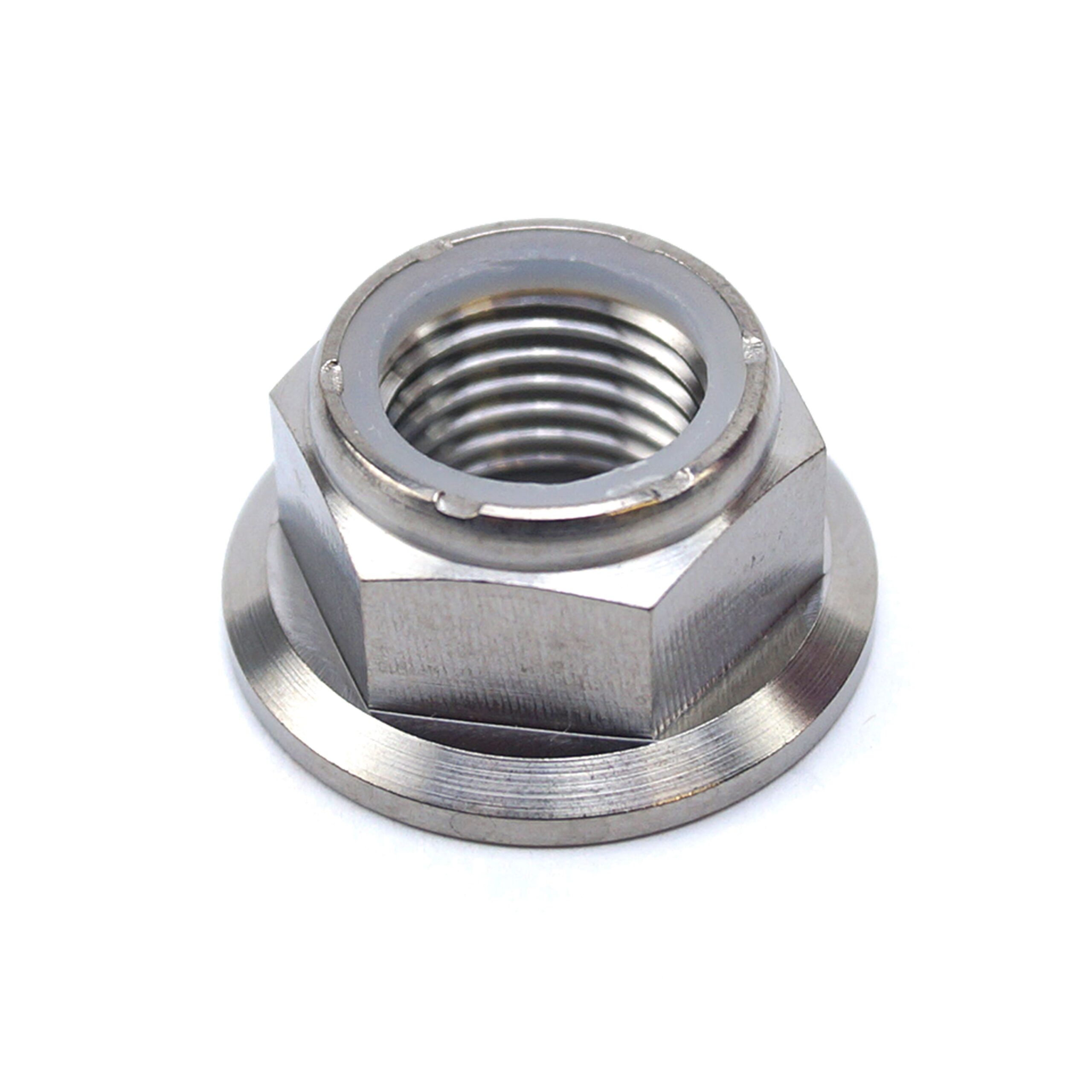 TITANIUM GR5 M14X1.50mm NUT, NYLON FLANGE NUT / EACH
