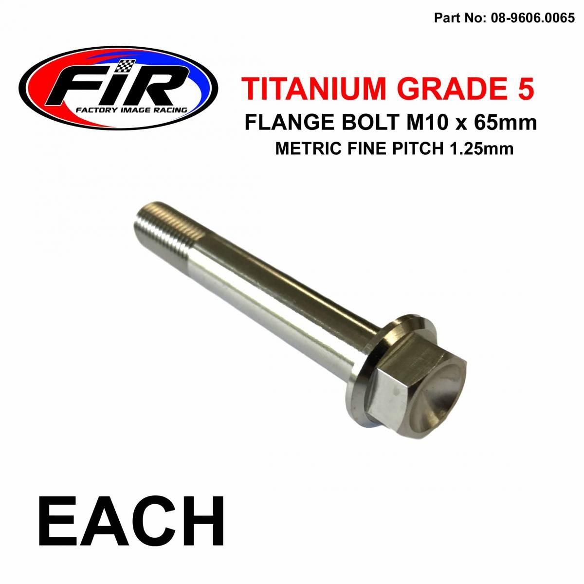 TITANIUM GR5 BOLT M10 x 65mm EACH, METRIC FINE 1.25mm / GRADE 5 - Image 5