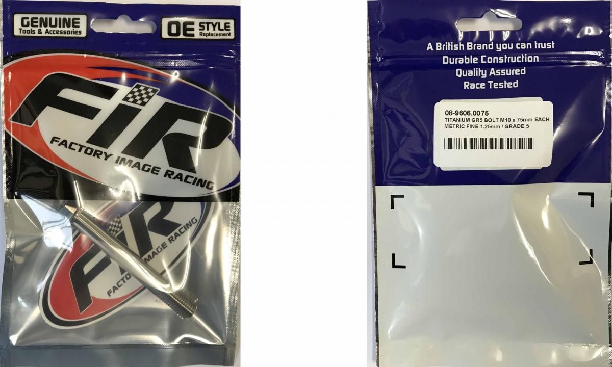 TITANIUM GR5 BOLT M10 x 75mm EACH, METRIC FINE 1.25mm / GRADE 5 - Image 5