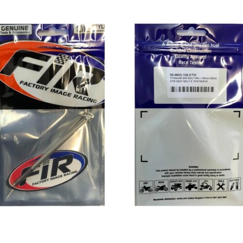 TITANIUM GR5 BOLT M6 x 109mm EACH, KTM SEAT BOLT K 79107040010, FLANGE OD: 11mm / HEX SIZE: 8mm