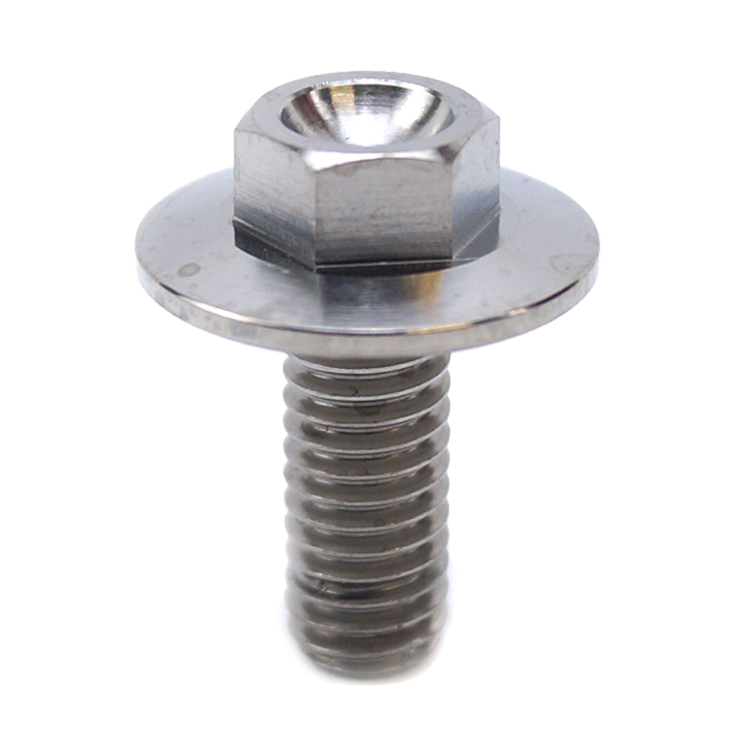 TITANIUM GR5 BOLT M6 x 15mm EACH, FLANGE OD: 15.90mm / HEX SIZE: 8mm, / PANEL BOLT FIXING PLASTIC - Image 3