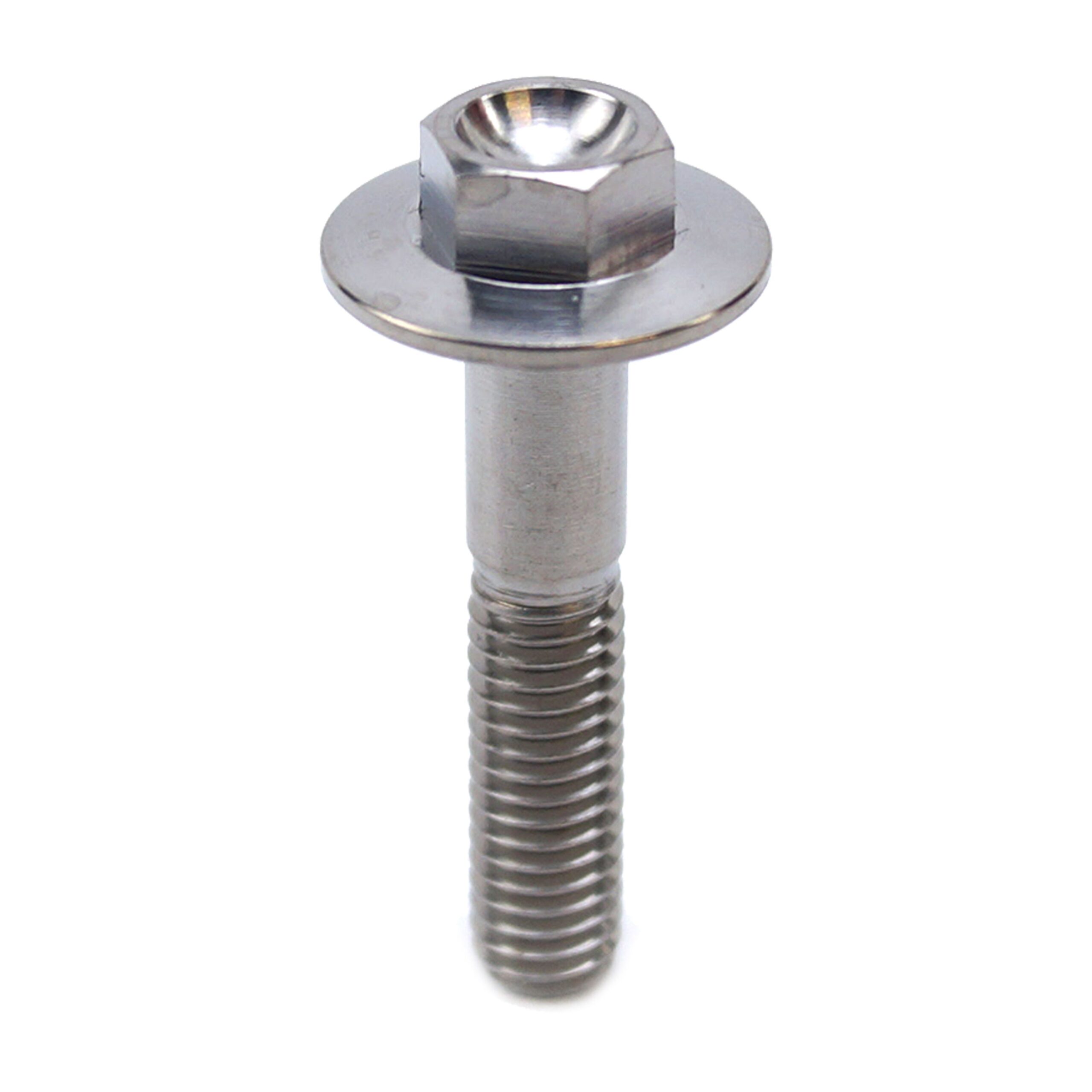 TITANIUM GR5 BOLT M6 x 30mm EACH, FLANGE OD: 15.90mm / HEX SIZE: 8mm, / PANEL BOLT FIXING PLASTIC - Image 4