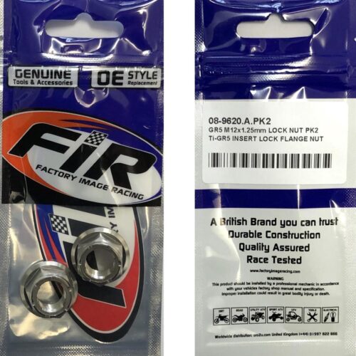 GR5 M12x1.25mm LOCK NUT PK2, Ti-GR5 INSERT LOCK FLANGE NUT, / OEM HONDA 90305-KRN-A30