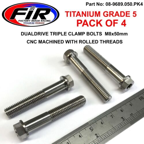 GR5 TITANIUM BOLT M8x50mm PK4, TRIPLE CLAMP BOLTS / DUALDRIVE, / KTM RE: 25080506