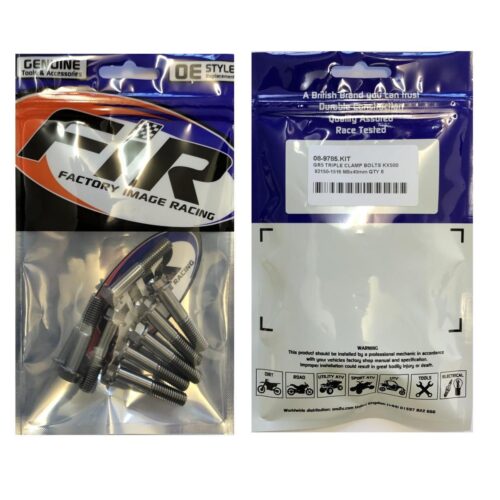 (USE PART NUMBER 08-9689.040.PK4) GR5 TRIPLE CLAMP BOLTS KX500, 92150-1516 M8x40mm QTY 8, FACTROY IMAGE RACING