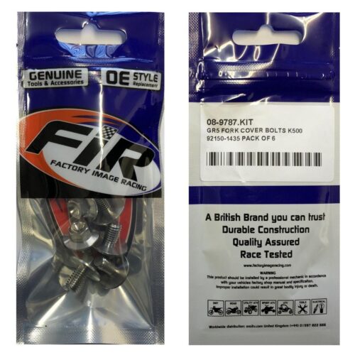 GR5 FORK COVER BOLTS K500, 92150-1435 PACK OF 6, 92002-1637 / 92002-1662 / 92150-1340