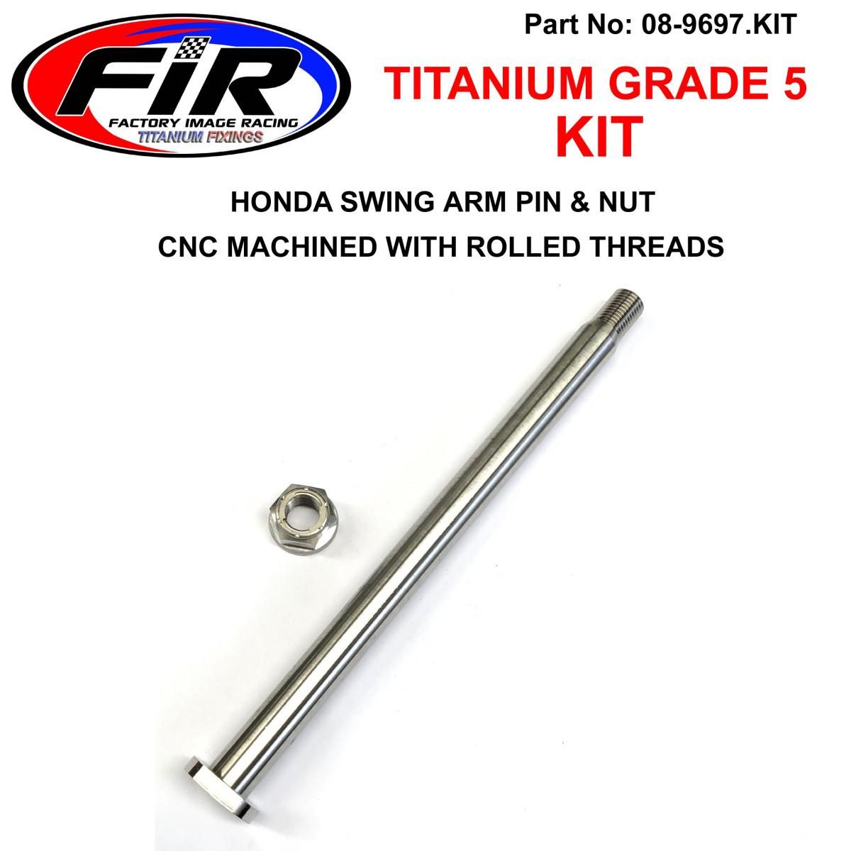 GR5 HONDA SWING ARM PIN & NUT, Ti-GR5 INSERT / M14x1.50mm / EACH, 52101-KZ4-J40 / 90305-KZ3-B01 - Image 5