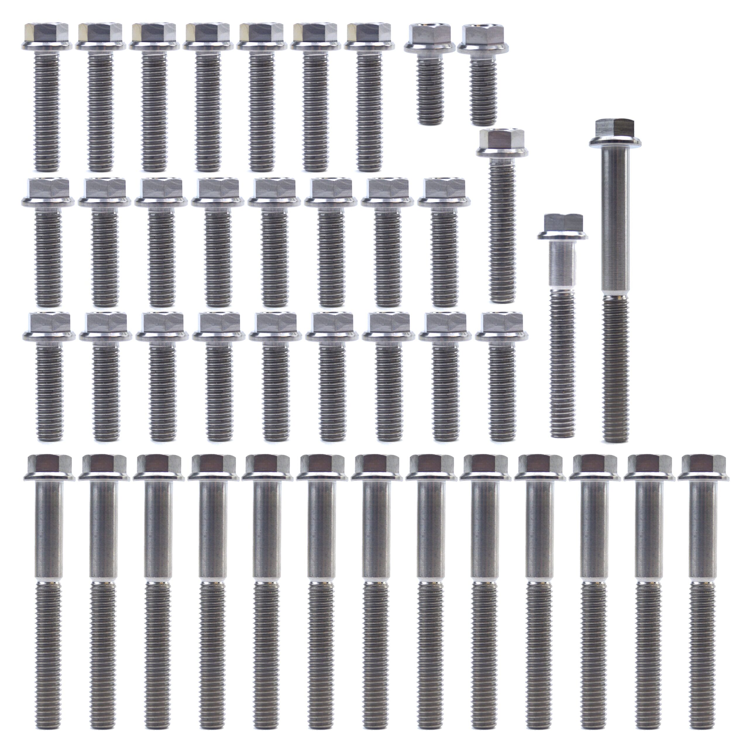 KTM HUQ 125/150 TITANIUM ENGINE BOLT KIT, KIT SIZE 42 BOLTS !!! MADE TO ORDER !!!