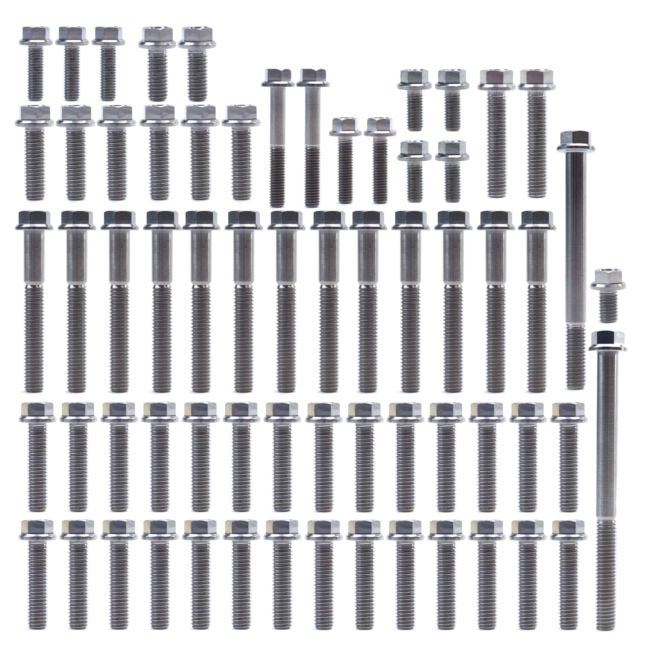 ENGINE BOLT KIT KX 250 88-07, KIT SIZE 65 BOLTS !!! MADE TO ORDER !!! TITANIUM BOLT KIT - Image 2