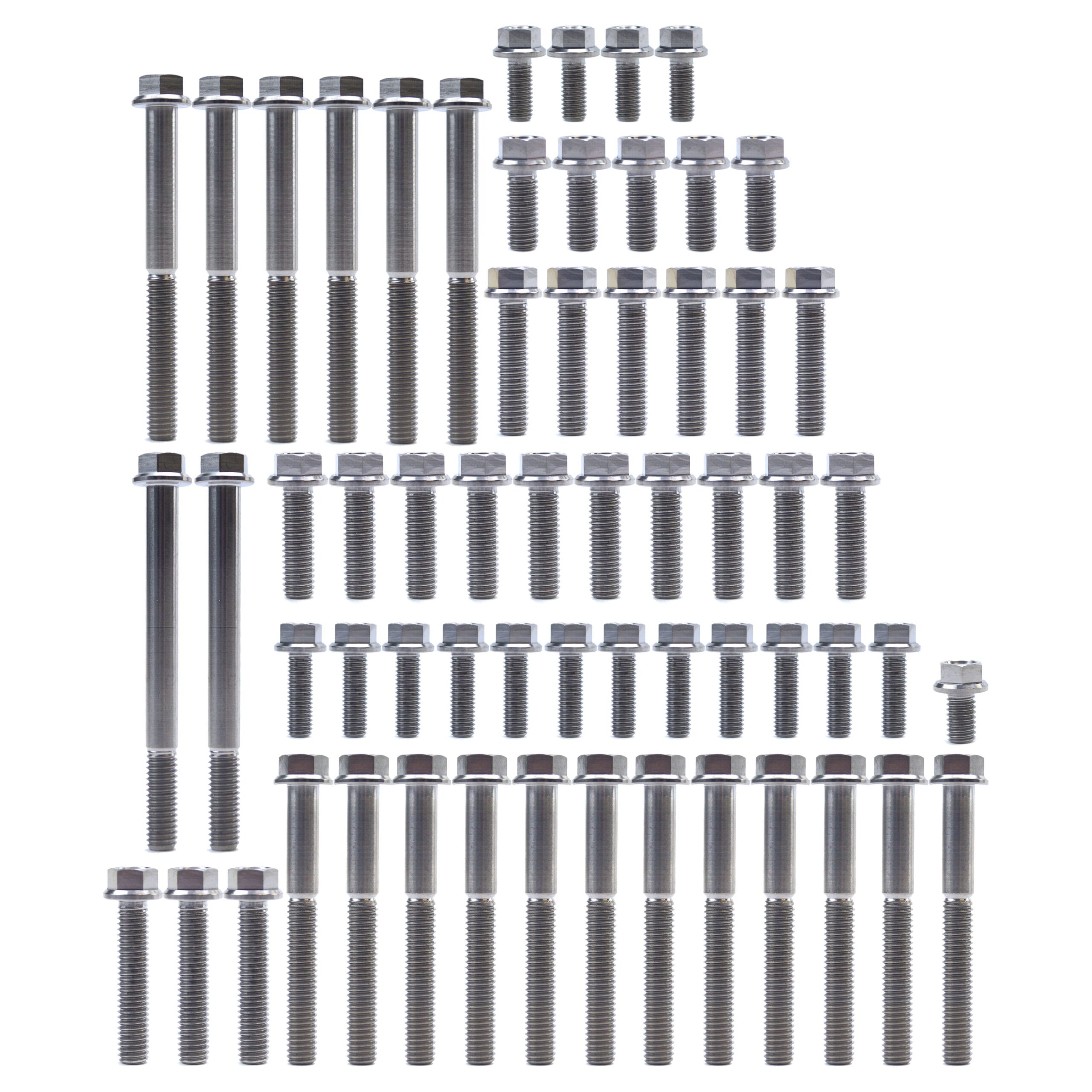 ENGINE BOLT KIT RM 250 01-08, KIT SIZE 61 BOLTS !!! MADE TO ORDER !!! TITANIUM BOLT KIT