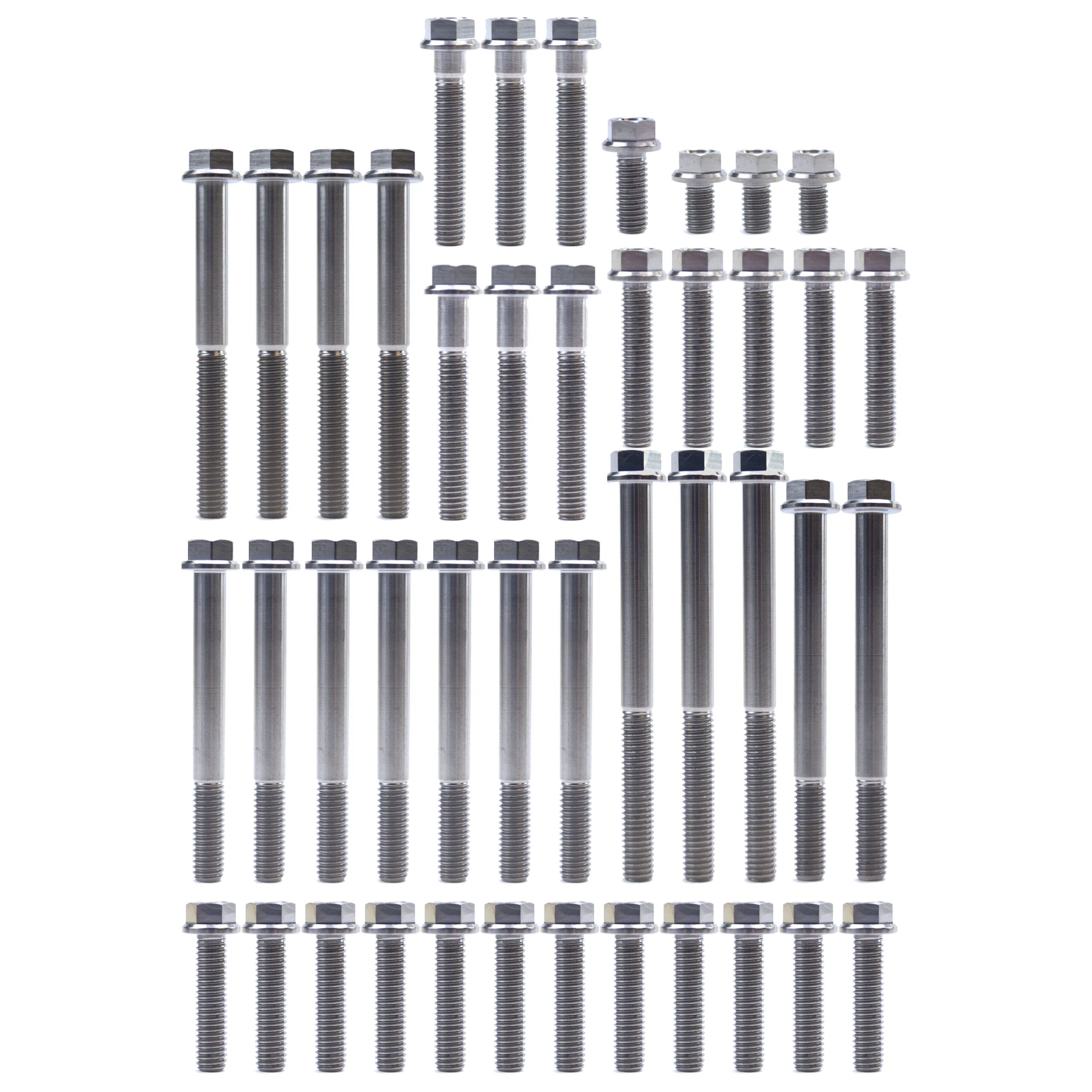 ENGINE BOLT KIT RM-Z 250 07-09, KIT SIZE 43 BOLTS !!! MADE TO ORDER !!! TITANIUM BOLT KIT