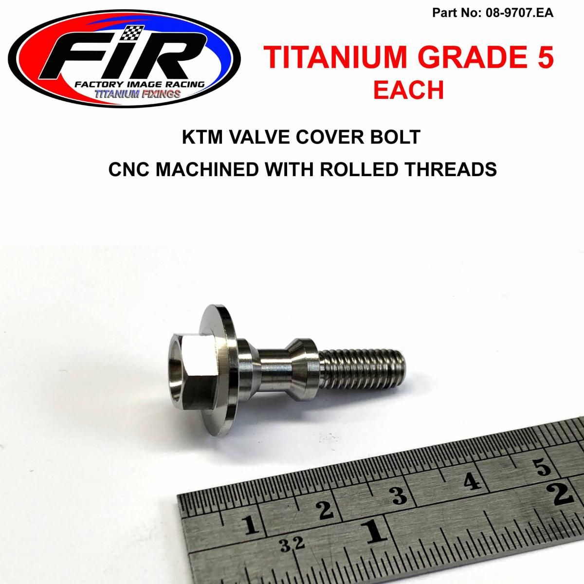 GR5 KTM VALVE COVER BOLT M6x27mm, 78036054100 / M6x1.00mm PITCH, / EACH - Image 2