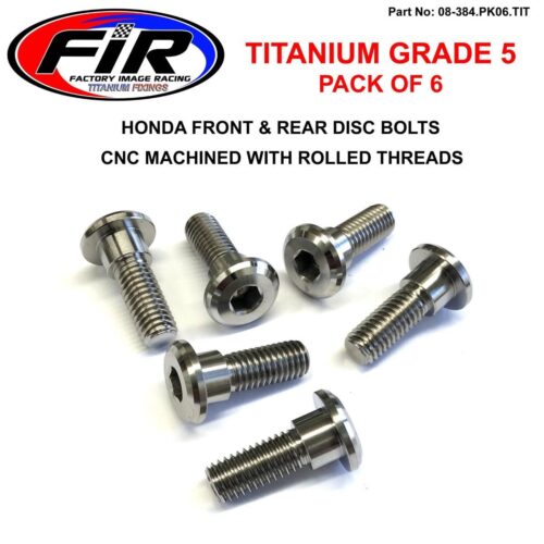 TI GR5 BOLTS DISC HONDA KIT/6, TITANIUM FRONT OR REAR KIT, / FIR BRAND