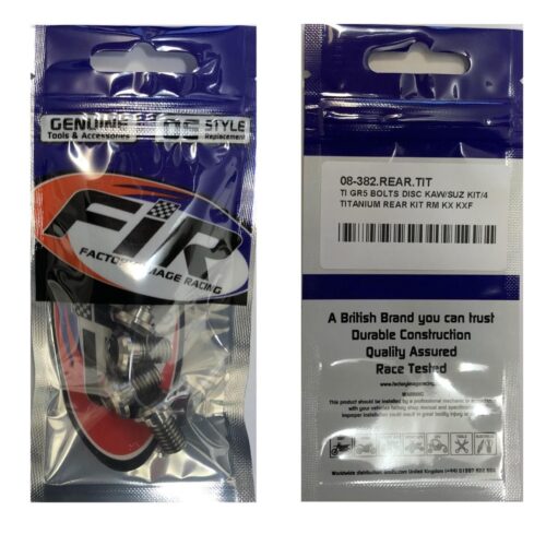 TI GR5 BOLTS DISC KAW/SUZ KIT/4, TITANIUM REAR KIT RM KX KXF, / FIR BRAND