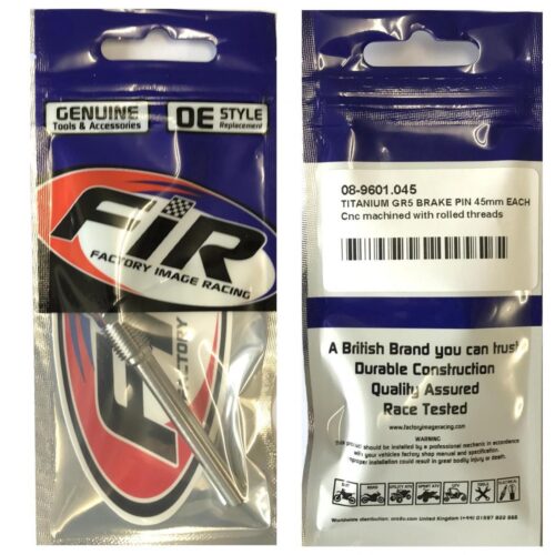 TITANIUM GR5 BRAKE PIN 45mm EACH, Cnc machined with rolled threads, /