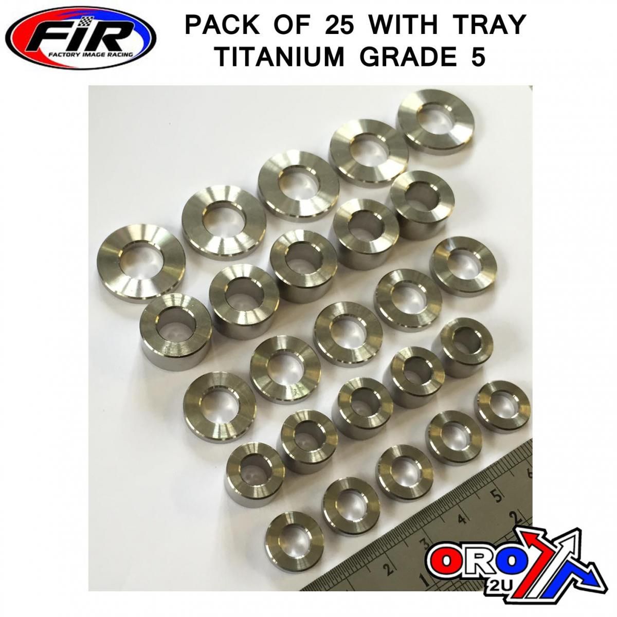 TITANIUM SPACER KIT 25PCS, TITANIUM GRADE 5 / PACK OF 25 - Image 2