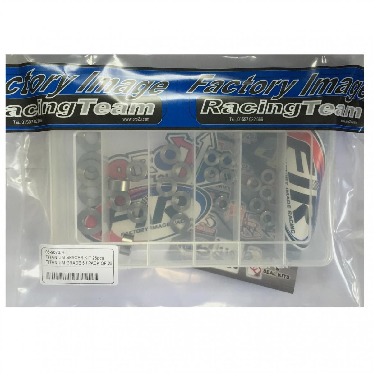 TITANIUM SPACER KIT 25PCS, TITANIUM GRADE 5 / PACK OF 25 - Image 4