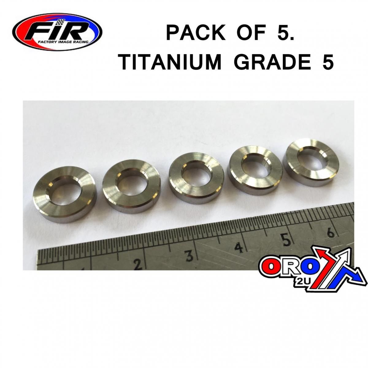 TITANIUM SPACER 6.50X3.00mm, TITANIUM GRADE 5 / PACK OF 5