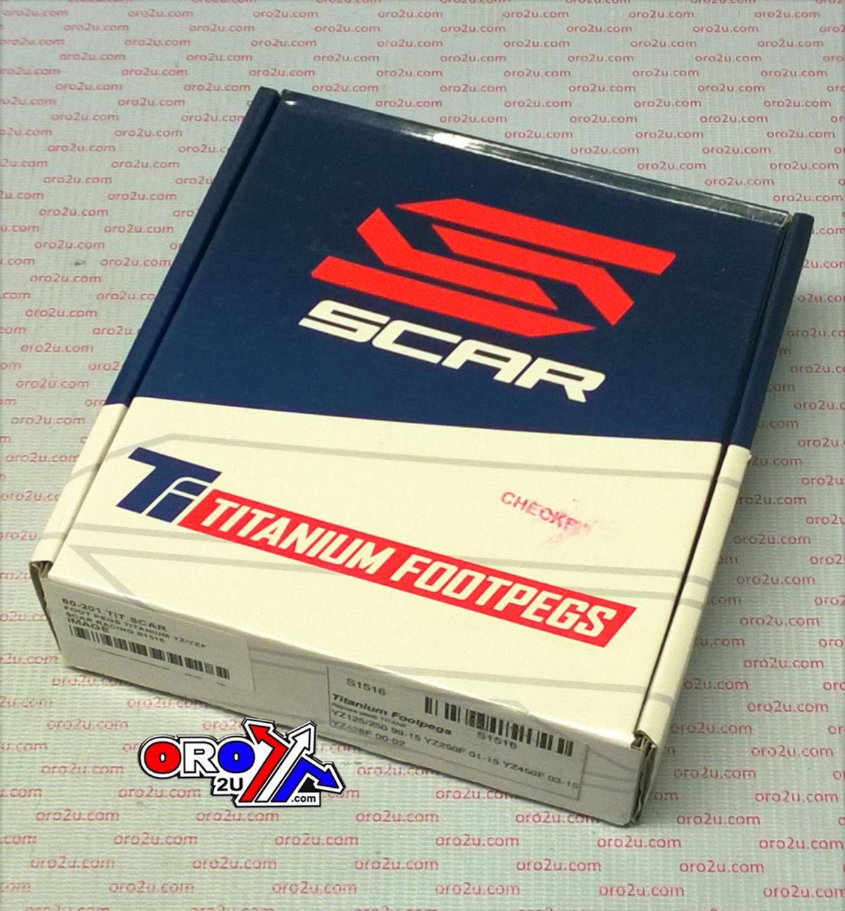 FOOT PEGS TITANIUM YZ/YZF, SCAR RACING S1516 - Image 2