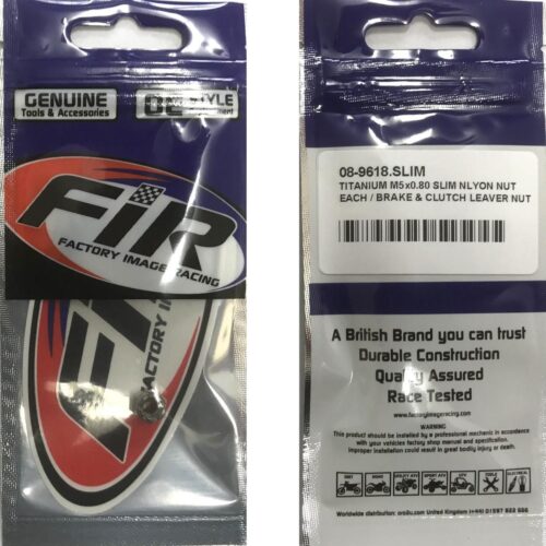 TITANIUM M5x0.80 SLIM NYLON NUT, EACH / BRAKE & CLUTCH LEVER NUT