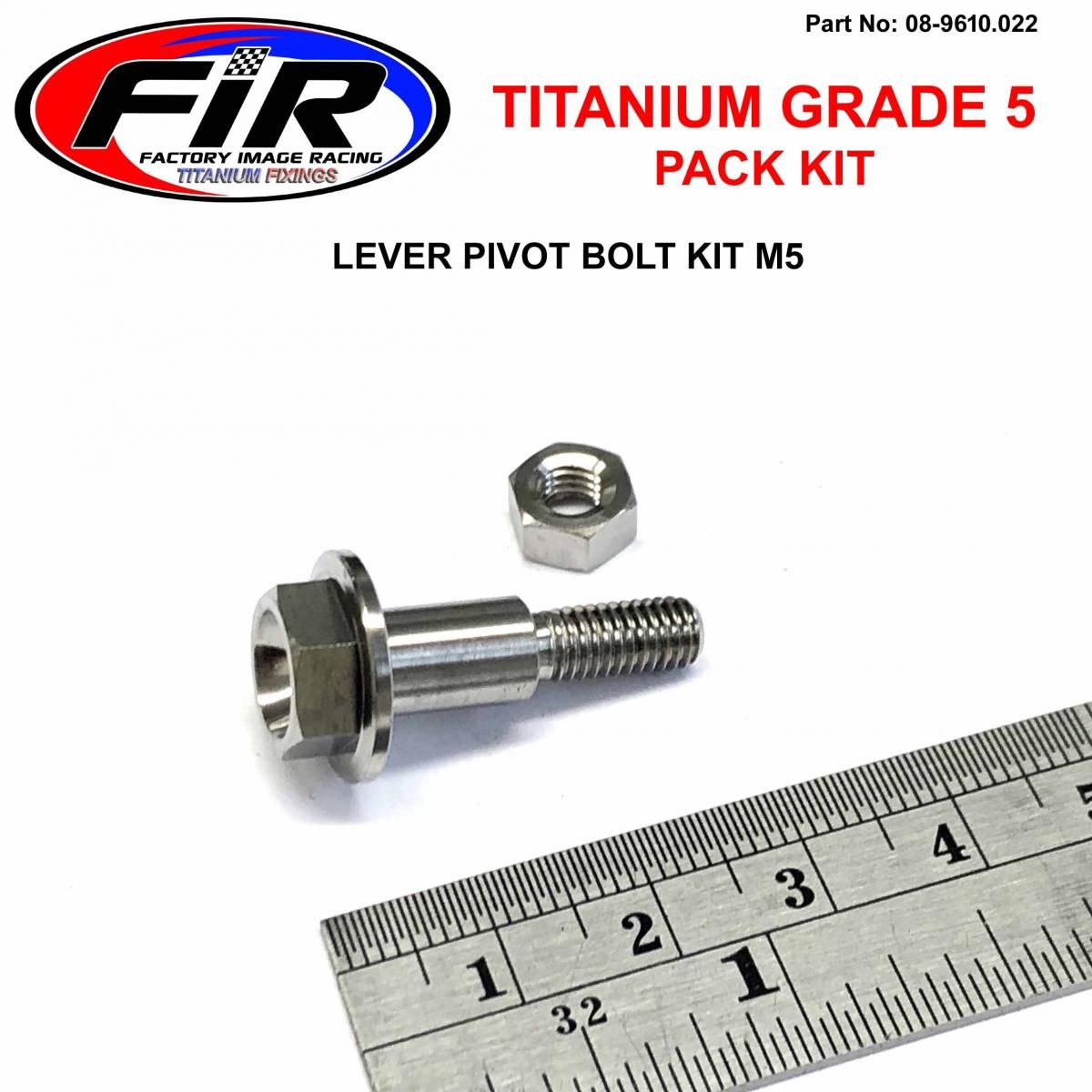 TITANIUM GR5 PIVOT BOLT KIT, KAWASAKI 92151-1103 - Image 3