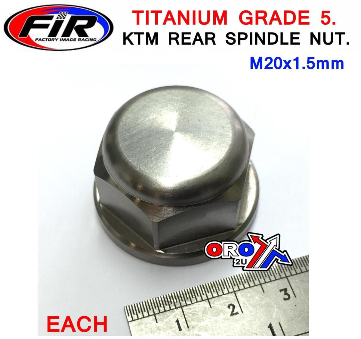 KTM HUSQVARNA REAR SPINDLE NUT M20x1.5, TITANIUM GRADE 5 / EACH, OEM 50310099000 / - Image 2