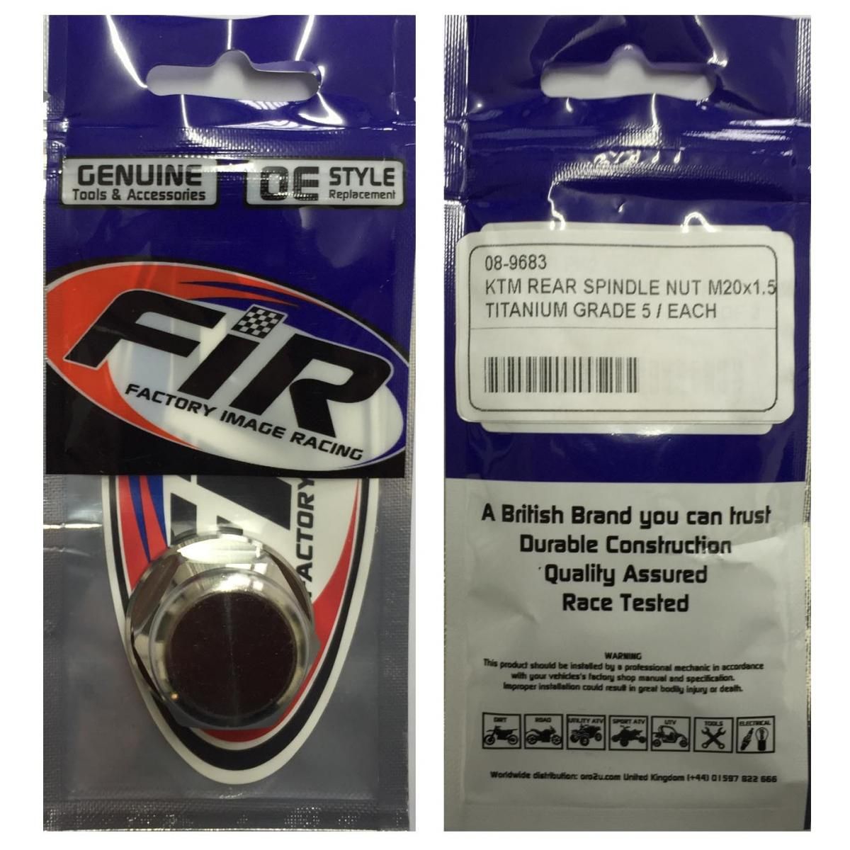 KTM HUSQVARNA REAR SPINDLE NUT M20x1.5, TITANIUM GRADE 5 / EACH, OEM 50310099000 / - Image 6