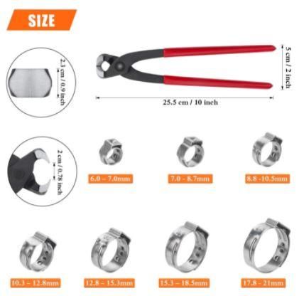 100PCS CLIPS TOOL CLAMP SET 6-21mm STEPLESS FUEL LINE - Image 3