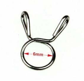 HOSE CLAMP / CLIP ID: 6mm PACK 50, OD PIPE DIA RANGE 6.5MM - 7MM - Image 2