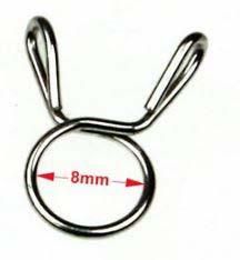 HOSE CLAMP / CLIP ID: 8mm PACK 50, OD PIPE DIA RANGE 8.5MM – 9MM