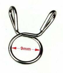 HOSE CLAMP / CLIP ID: 9mm PACK 50, OD PIPE DIA RANGE 9.5MM – 10MM