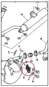EXHAUST MOUNTING TWIN LEG YAMAHA, BANSHEE 350 YFZ350 1987-2006 - Image 4
