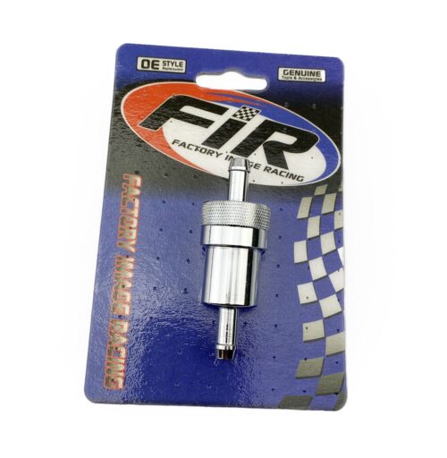 FUEL INLINE FILTER ALUMINIUM WASHABLE CORE SILVER Universal Petrol
