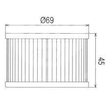 OIL FILTER 1002 HF111 MF8111