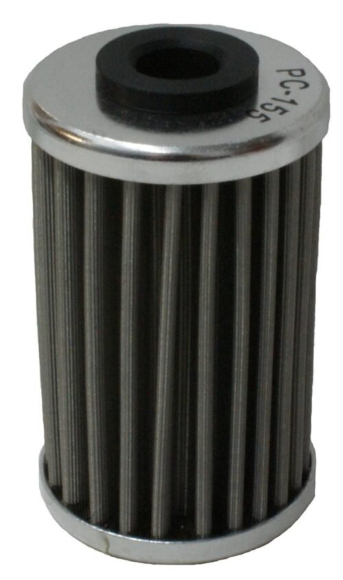 OIL FILTER FLO REUSABLE PC155, PC RACING USA STAINLESS STEEL
