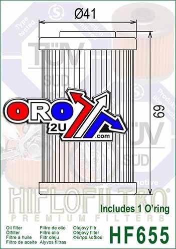 OIL FILTER HIFLO HF655 KTM 4ST