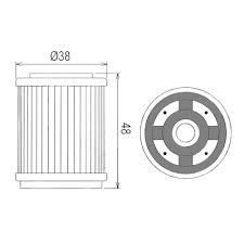 OIL FILTER MF8143 5H0-13440-00 HF143 - Image 2