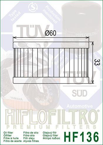 OIL FILTER HIFLO HF136 SUZUKI, Suzuki 16510-38240