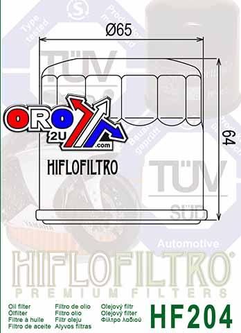 OIL FILTER HIFLO HF204 BLACK