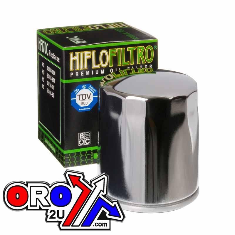 OIL FILTER HIFLO HF170C CHROME, 63805-80A, 63805-80T, 63796-77, ROAD, 63806-83 - Image 2