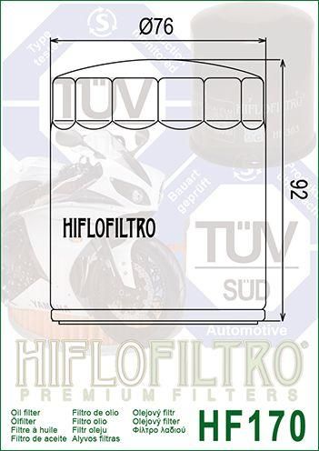 OIL FILTER HIFLO HF170C CHROME, 63805-80A, 63805-80T, 63796-77, ROAD, 63806-83