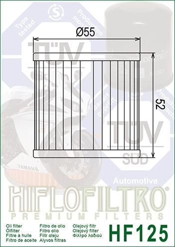 OIL FILTER HIFLO HF125 KAWA, Kawasaki 16097-1002